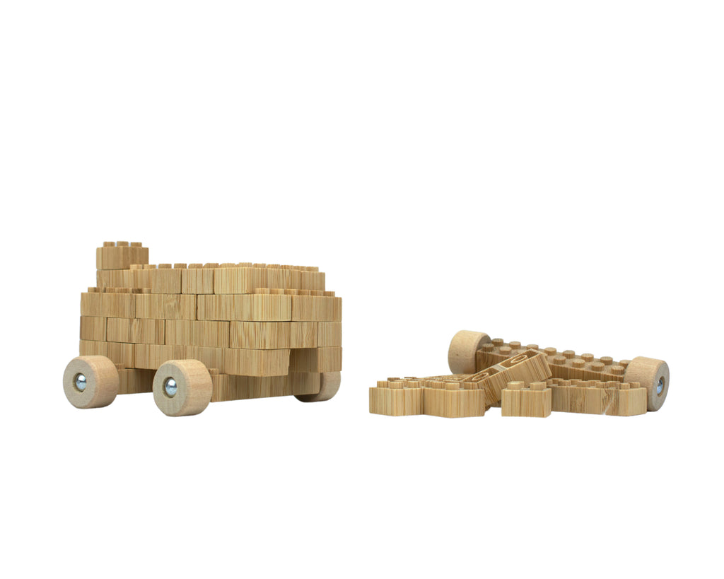 Bamboo Bricks 145 Piece- Sustainable Biodegradable Construction Toys