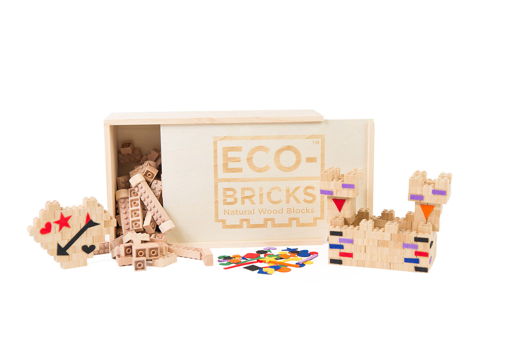 Bamboo Bricks 250 Piece with Felt Stickers