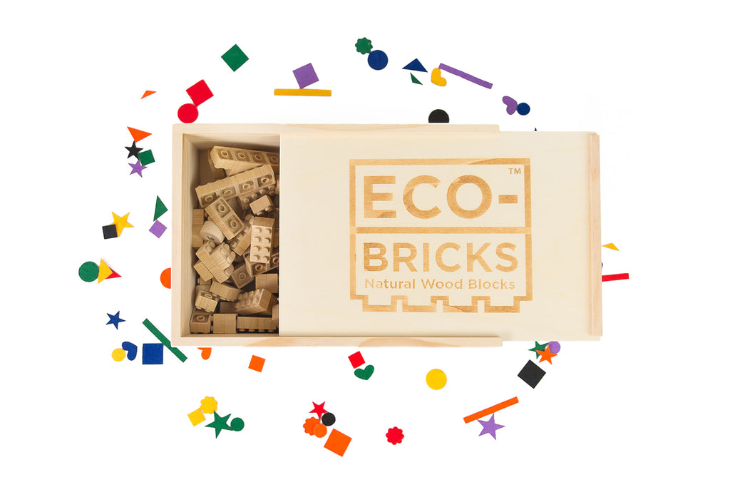 Bamboo Bricks 145 Piece with Felt Stickers