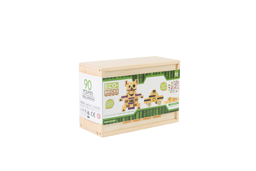 Bamboo Bricks 90 Piece with Felt Stickers
