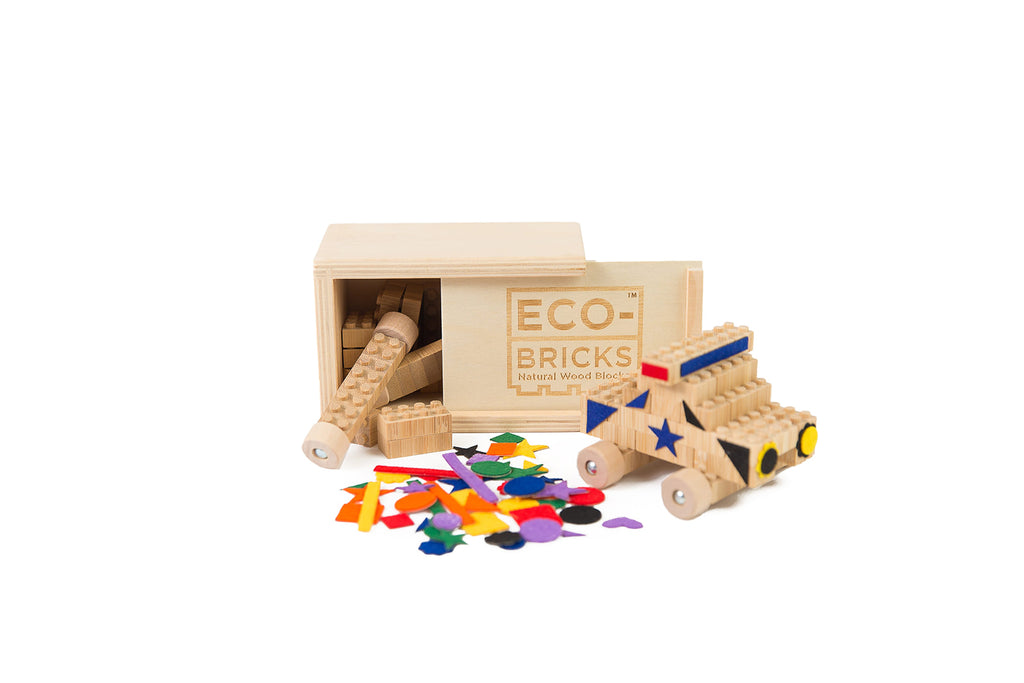 Bamboo Bricks Green Construction Toys 45 Piece