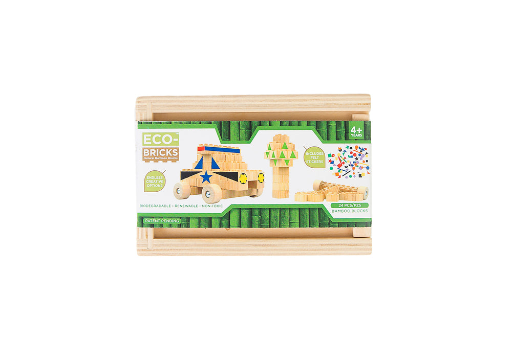 Bamboo Bricks Eco-friendly Construction Toys 24 Pieces